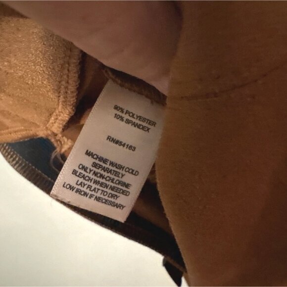 Marc New York Andrew Marc Womens Camel Suede-Like Pants L - Picture 4 of 8